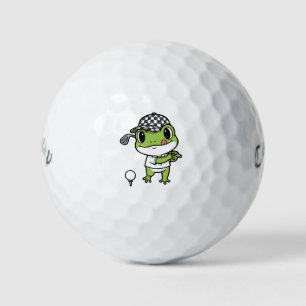 Adorable Charm Cute Frog Golfing Playful Fun Gift Golf Balls