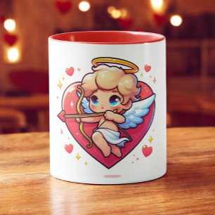 Adorable Cherub Cupid's Romantic Aim Mug
