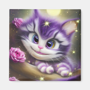 Adorable Cheshire Kitten Magnet
