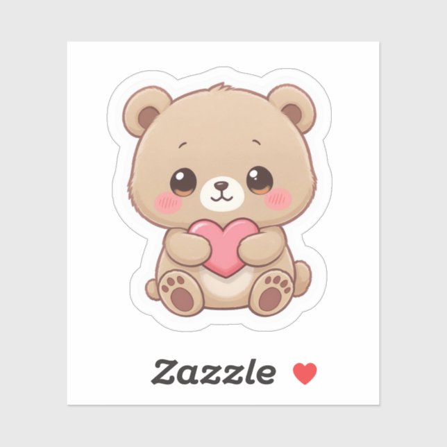 Adorable Chibi Bear with Heart  (Sheet)