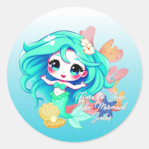 Adorable Chibi Mermaid Sticker