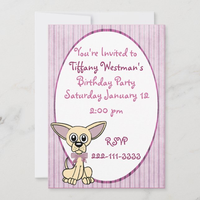 Adorable Childrens Birthday Invitation (Front)