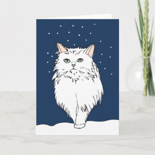 Adorable Chinchilla Persian Cat Greeting Card