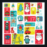 Adorable Christmas Advent Calendar Poster<br><div class="desc">Adorable Christmas illustration hand painted by Sanja Vrekic. Christmas Advent Idea is unique and simple yet colourful and cute. Matching products can be found in Advent Calendar.</div>