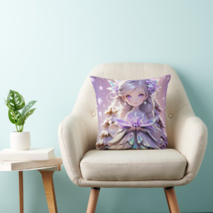 Adorable Christmas Angel Pink Purple Miracle Cushion