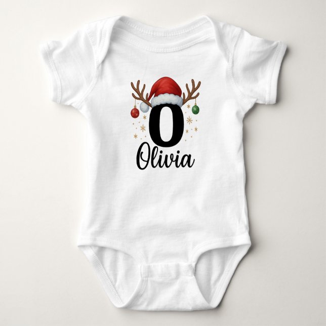 Adorable Christmas Baby Clothes Baby Bodysuit (Front)