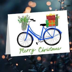 Adorable Christmas Bicycle Holiday Xmas Gifts Card