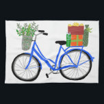 Adorable Christmas Bicycle Holiday Xmas Gifts Tea Towel<br><div class="desc">Hope you like this holiday pattern. Add your own text to customise it if you like. Check my shop for more matching items and other holiday patterns. Thanks for shopping with me!</div>