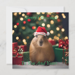 Adorable Christmas Capybara,