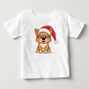 Adorable christmas cartoon dog baby T-Shirt