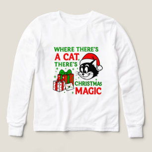 Adorable Christmas Cat Kids Holiday For cat lovers