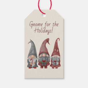 Adorable Christmas Gnomes with Holiday Cheer Gift Tags