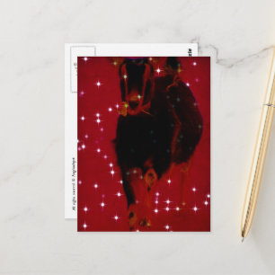 Adorable Christmas Goat Postcard