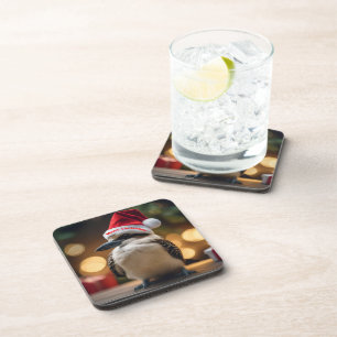 Adorable Christmas Kookaburra, Coaster