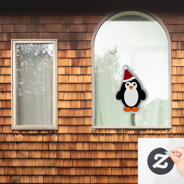 Adorable Christmas Penguin (Home Window)
