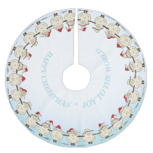 Adorable Christmas Sheep Brushed Polyester Tree Skirt