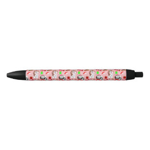 Adorable Christmas Shih Tzu Pattern Black Ink Pen