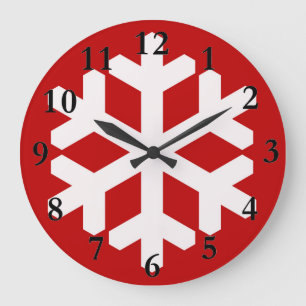 Adorable Christmas Snowflake Clock! Large Clock