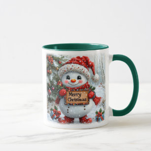 Adorable Christmas Snowman Mug