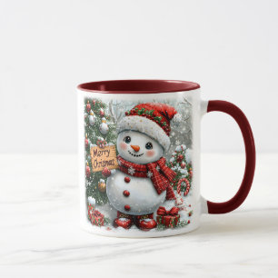 Adorable Christmas Snowman Mug