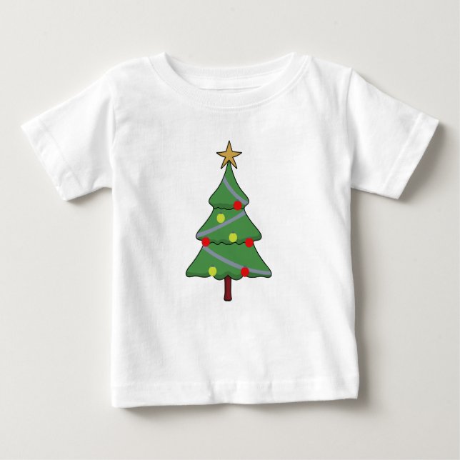 Adorable Christmas Tree Baby T-Shirt (Front)