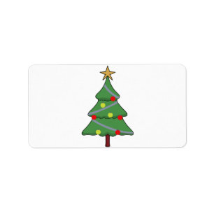 Adorable Christmas Tree Label