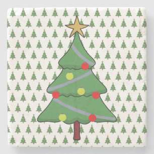 Adorable Christmas Tree Stone Coaster