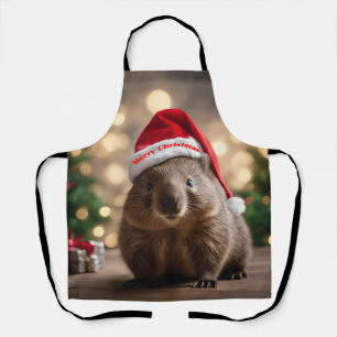 Adorable Christmas Wombat, Apron