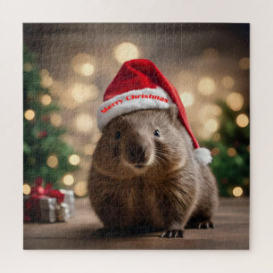 Adorable Christmas Wombat, Jigsaw Puzzle