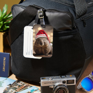 Adorable Christmas Wombat,  Luggage Tag