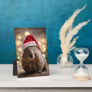 Adorable Christmas Wombat, Plaque