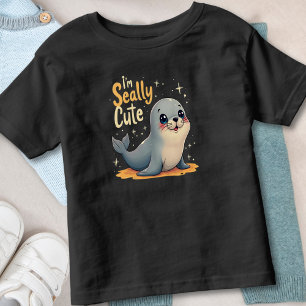 Adorable Chubby Baby Seal "I'm Seally Cute" Toddler T-Shirt