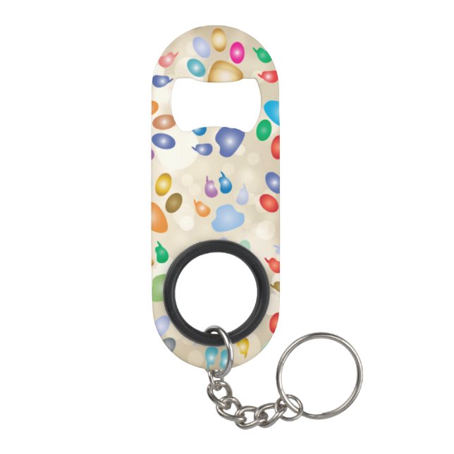 Adorable Colourful Dog Paw Prints,Bokeh (Back)