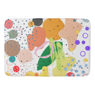 Adorable colourful modern abstract pattern green b bath mat