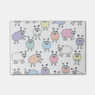 Adorable Colourful Sheep Post-it Notes