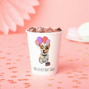 Adorable Corgi Birthday Cup Customisable