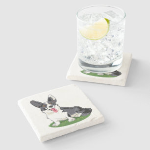 Adorable Corgi Cardigan Stone Coaster