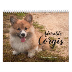 Adorable Corgi Dogs 2025 Calendar