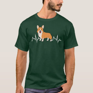 Adorable Corgi Heartbeat  I Love My Corgi Dog Owne T-Shirt