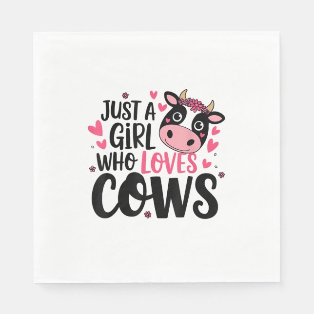Adorable Cow Lover Design  Napkin (Front)