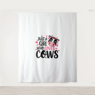 Adorable Cow Lover Design Tapestry