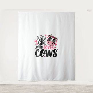 Adorable Cow Lover Design  Tapestry