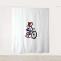 Adorable Cowdog Riding Mountain Bike Adventure