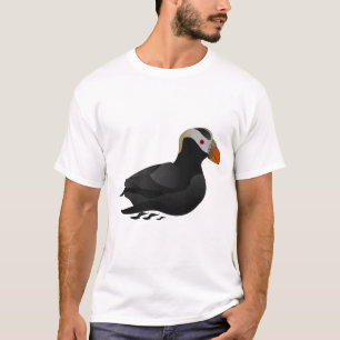 Adorable Crested Puffin Cartoon Swimming T-Shirt