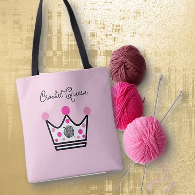 Adorable Crochet Queen Gift  Tote Bag (Creator Uploaded)