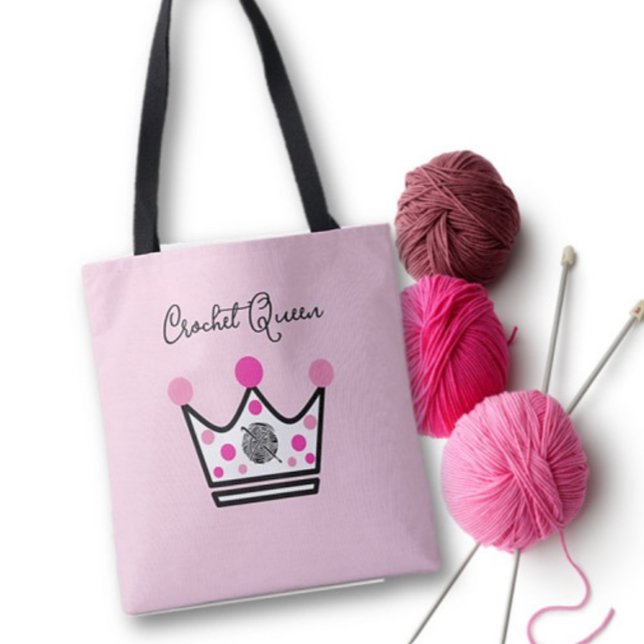 Adorable Crochet Queen Gift  Tote Bag (Creator Uploaded)