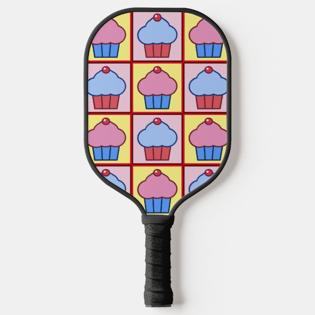 Adorable Cupcake Pattern Pickleball Paddle (Front)