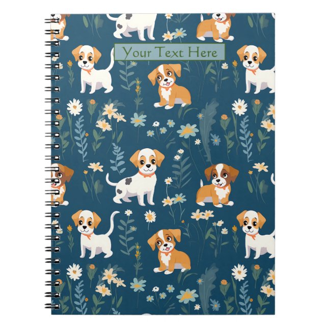 Adorable Custom Puppy  Notebook (Front)