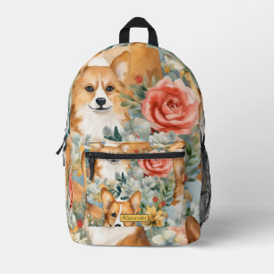 Adorable Custom Puppy Printed Backpack