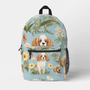 Adorable Custom Puppy Printed Backpack